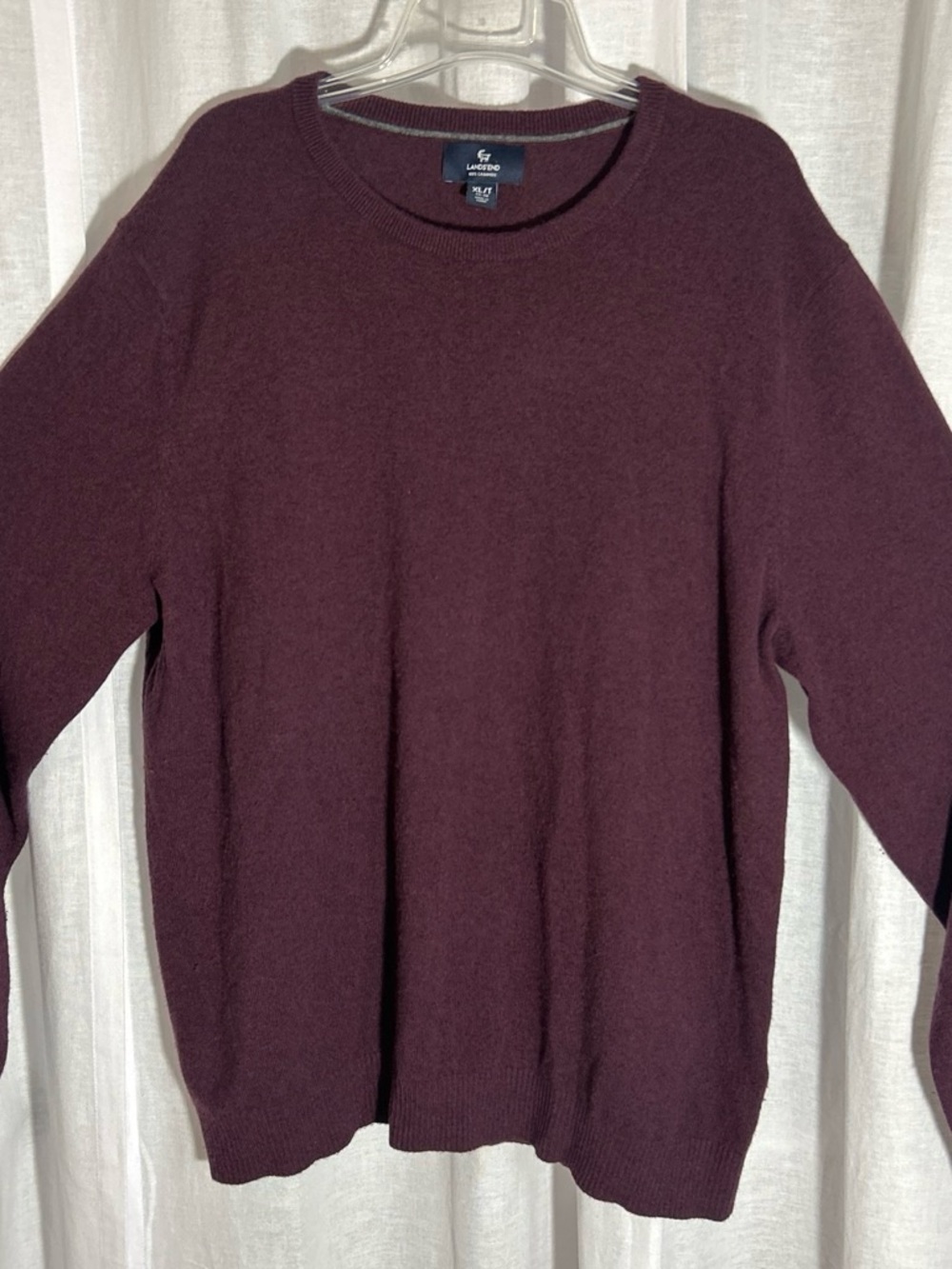 Lands' End Men's Crewneck 100% Cashmere Sweater - Picture 3 of 8